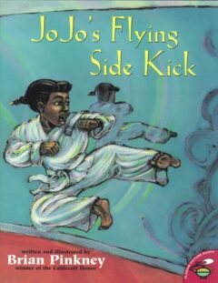 JoJo's Flying Side Kick cover, showing a dark-skinned girl performing a flying karate kick